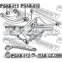 Сайлентблок заднього верхнього важеля Febest PGAB011