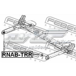 Сайлентблок задньої балки/підрамника Febest RNABTRR ціна, від 13.16 USD