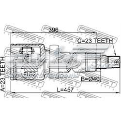 Купити 2111CB316RH Febest ШРУС внутрішній правий
