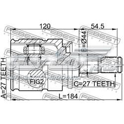 Купити 1911X5LH Febest Граната внутрішня, передня, ліва