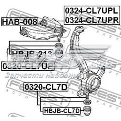 Пильник опори кульової нижній Febest HBJBCL7D