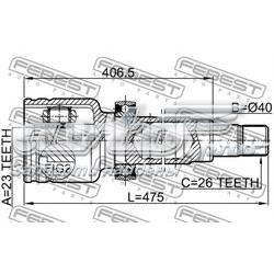 ШРУС внутрішній правий 2111CB420RH Febest