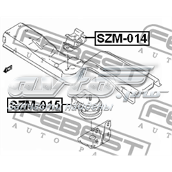 Подушка (опора) двигуна ліва/права SZM015 Febest