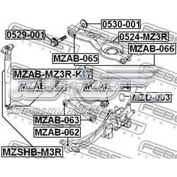 Пильник амортизатора заднього Febest MZSHBM3R