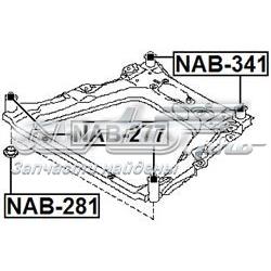 NAB341 Febest сайлентблок передній балки/підрамника
