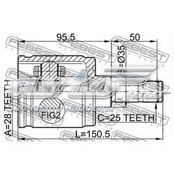 ШРКШ внутрішній, передній, правий Febest 0311LOGRH ціна, від 28.46 USD