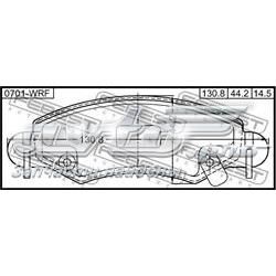 Гальмівні колодки Febest 0701WRF ціна, від 17.67 USD