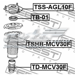 TSSAGL10F Febest Кріплення переднього амортизатора