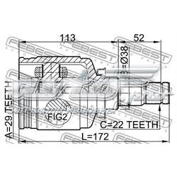 ШРКШ внутрішній, передній Febest 1111J200 ціна, від 48.08 USD
