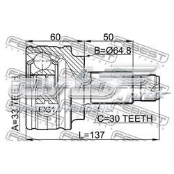 Граната колісна Febest 1910X3 ціна, від 39.06 USD