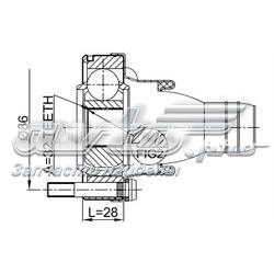 Купити 1911X5SHA Febest ШРКШ карданного валу