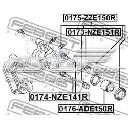 Купити 0176ADE150R Febest Поршень супорту гальмівного, заднього
