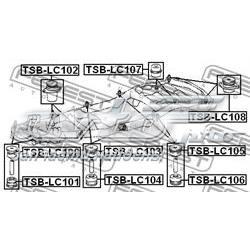 Купити TSBLC107 Febest Подушка рами (кріплення кузова)
