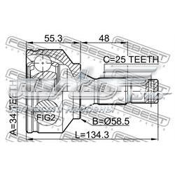 Граната колісна Febest 251030720 ціна, від 61.38 USD