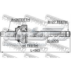 Купити 0114ACV30A48 Febest ШРКШ зовнішній передній, правий