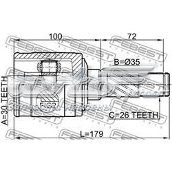 ШРКШ внутрішній, задній GD6822520A Mazda