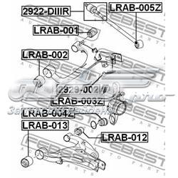 Купити LRAB003Z Febest Сайлентблок цапфи задньої