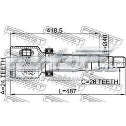 ШРКШ внутрішній, передній, правий Febest 2111TC7RH ціна, від 56.96 USD
