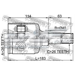 ШРУС внутрішній, передній, лівий Ford 4511913