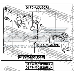 Поршень супорту гальмівного, заднього 0176MCU35R Febest