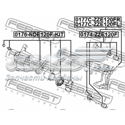 Купити 0177CZZE120FL Febest Скоба супорту переднього