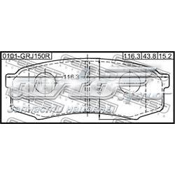 Задні гальмівні колодки 0101GRJ150R Febest