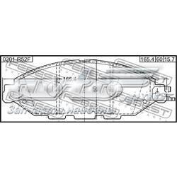 Передні тормозні колодки 0201R52F Febest