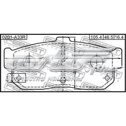 Купити 0201A33R Febest Задні колодки