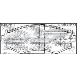 Тормозні колодки Febest 0201P11F