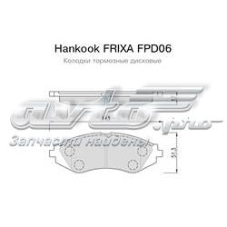 Передні тормозні колодки FPD06 Hankook Frixa