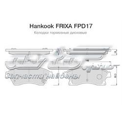 FPD17 Hankook Frixa Передні гальмівні колодки