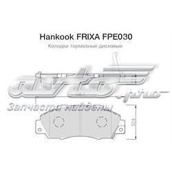 FPE030 Hankook Frixa колодки гальмівні передні, дискові