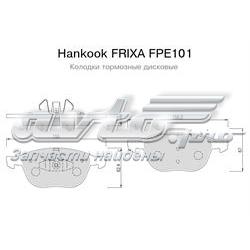 Колодки гальмівні передні, дискові FPE101 Hankook Frixa