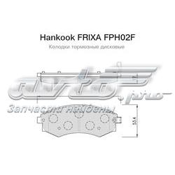 FPH02F Hankook Frixa колодки гальмівні передні, дискові