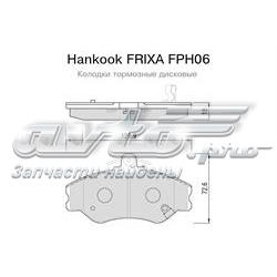 FPH06 Hankook Frixa Передні гальмівні колодки
