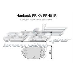 FPH01R Hankook Frixa Колодки гальмівні задні, дискові
