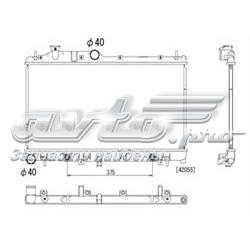 Радіатор охолодження двигуна 45111AG00A Subaru