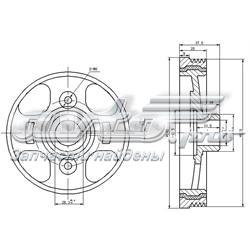 Шків колінвала (демпфер ) Toyota 1347023010 ціна, від 21.31 USD
