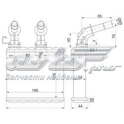 Радіатор пічки (обігрівача) 2714031U10 Nissan