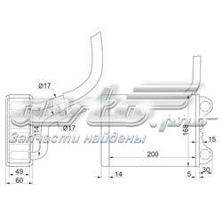 Радіатор пічки (обігрівача) MB657415 Market (OEM)