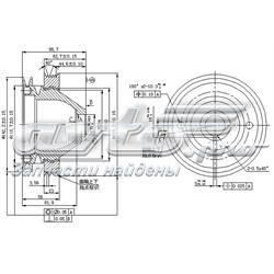 Шків колінвала (демпфер ) Mitsubishi MD141468 ціна, від 183.62 USD