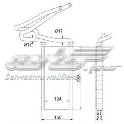STTY913950 SAT Радіатор опалювача салону