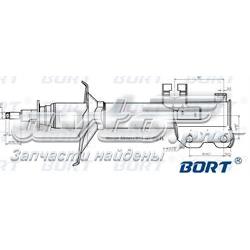 Амортизатор передній, лівий G22045072L Bort