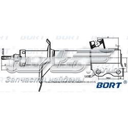 Амортизатор передній, лівий G22250025L Bort