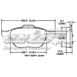 Гальмівні колодки Power Stop 161044 ціна, від 22.28 USD