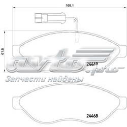 Колодки гальмівні передні, дискові 8DB355020651 HELLA