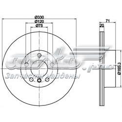Купити 8DD355119541 HELLA Диск заднього гальма