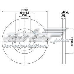 8DD355120141 HELLA Гальмо дискове переднє