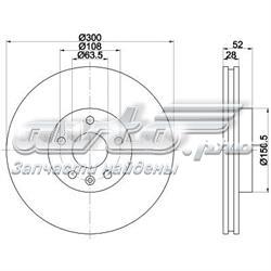 Гальмівні диски передні 8DD355118831 HELLA