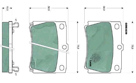 Колодки гальмові задні, дискові MR389575 Mitsubishi